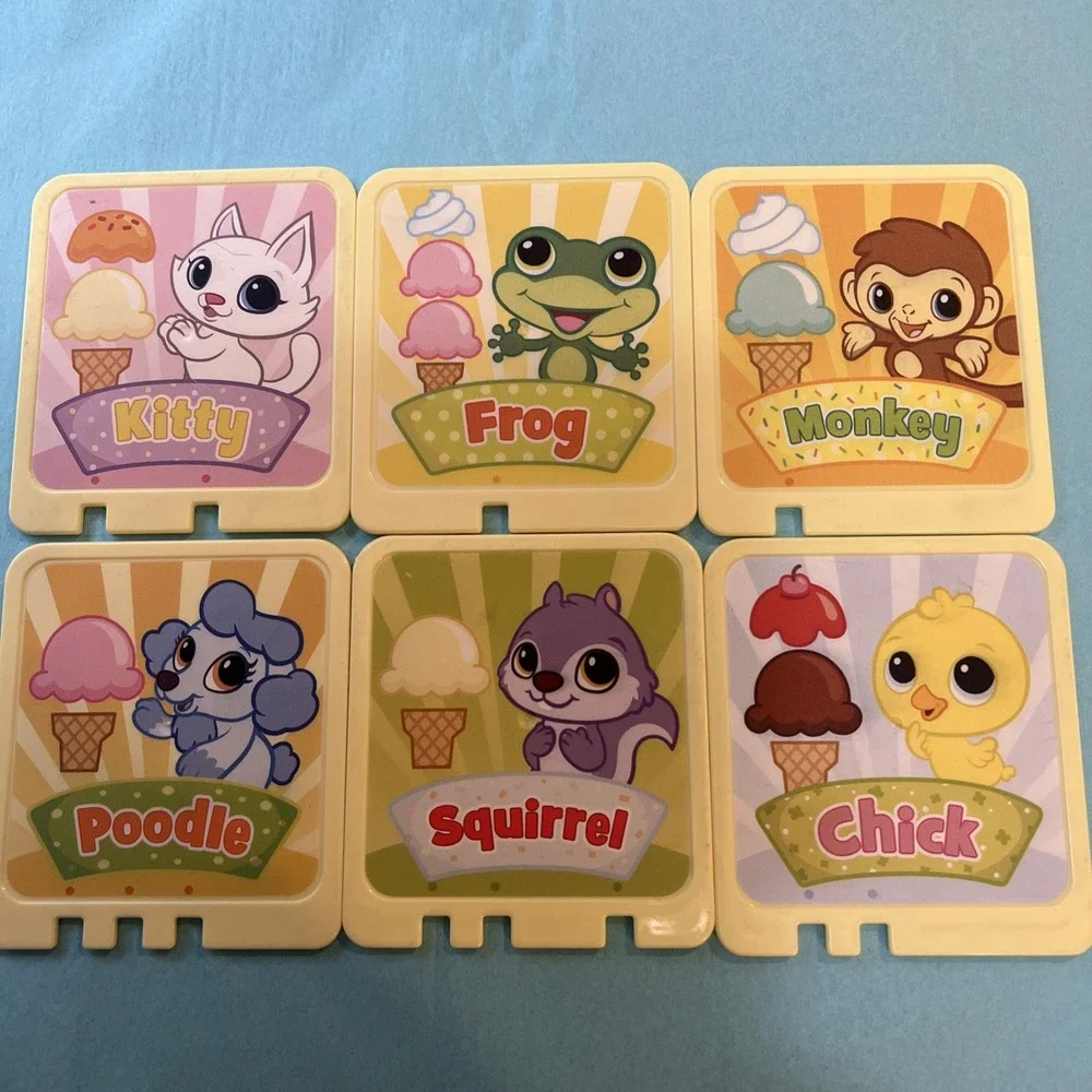 Leapfrog Scoop And Learn Ice Cream Cart Replacement Parts 2 Sided Cards Lot of 6